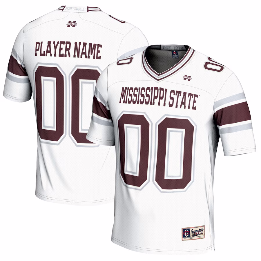 Mississippi State Bulldogs GameDay Greats Youth NIL Pick-A-Player Football Jersey - White - Puhuasuan