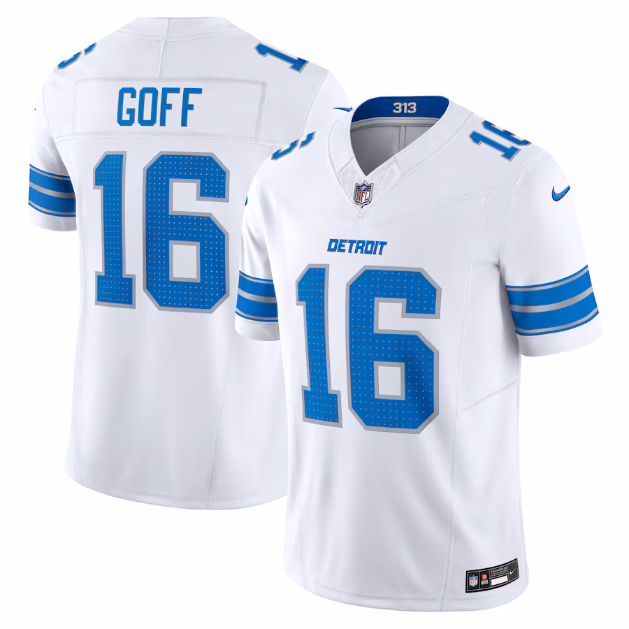 Men's Detroit Lions Jared Goff Nike White Vapor F.U.S.E. Limited Jersey - Puhuasuan