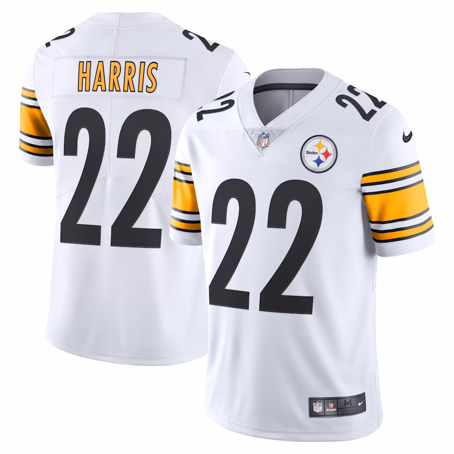 Men's Pittsburgh Steelers Najee Harris Nike White Vapor Limited Jersey - Puhuasuan