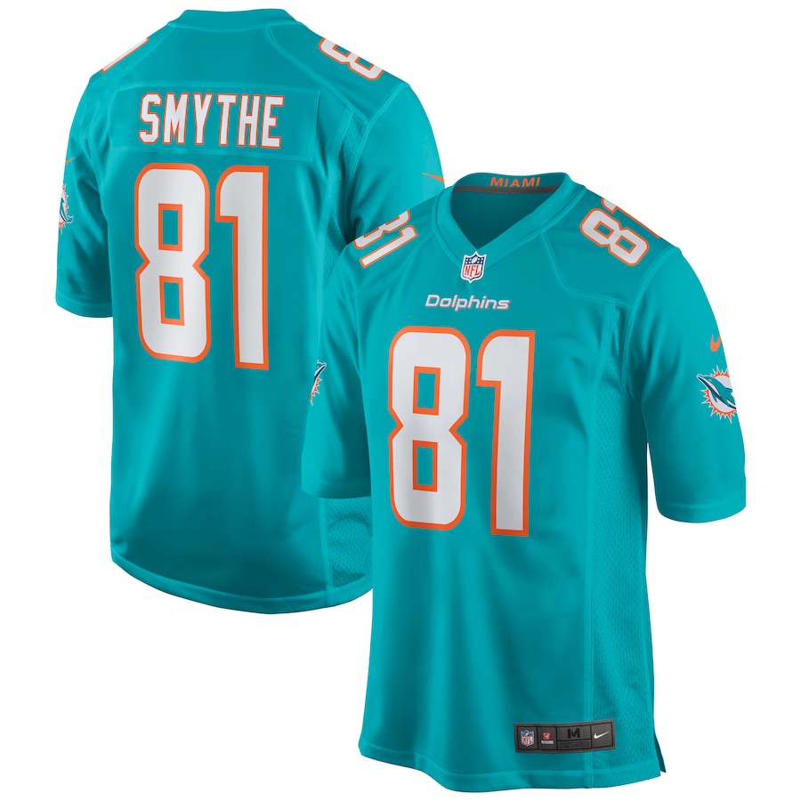 Men's Miami Dolphins Durham Smythe Nike Aqua Game Jersey - Puhuasuan