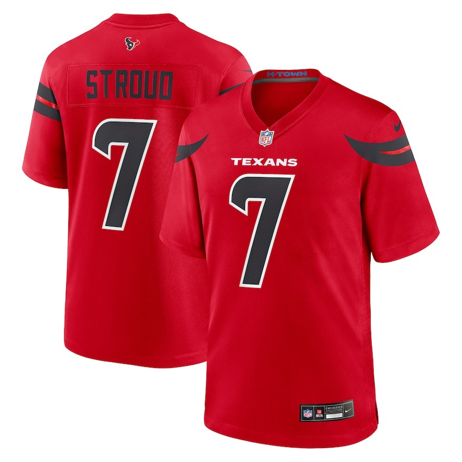 Men's Houston Texans C.J. Stroud Nike Red Alternate Game Jersey - Puhuasuan