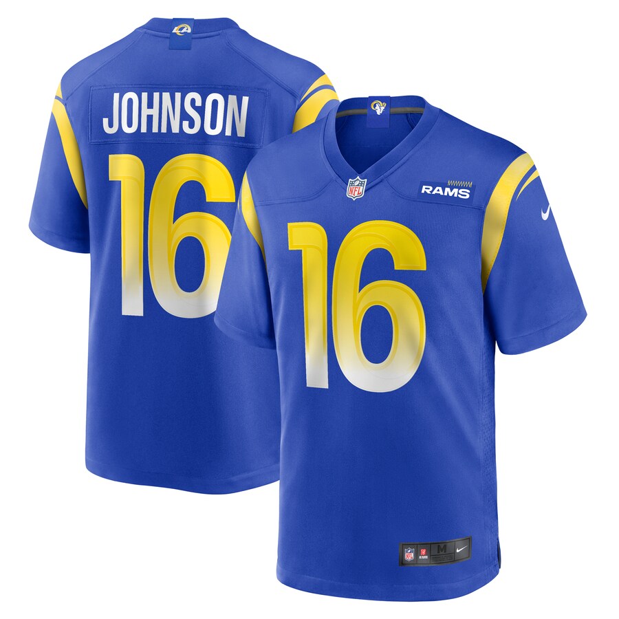 Men's Los Angeles Rams Tyler Johnson Nike  Royal Team Game Jersey - Puhuasuan