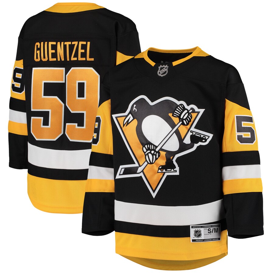Youth Pittsburgh Penguins Jake Guentzel Black Home Premier Player Jersey - Puhuasuan