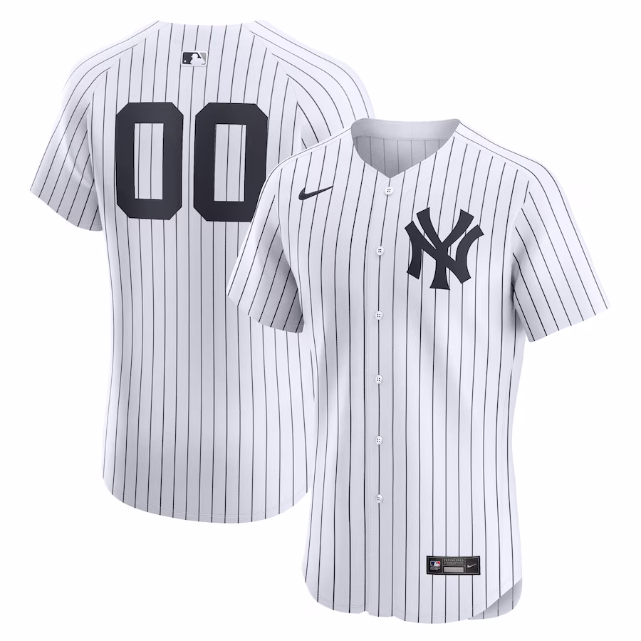 Men's New York Yankees Nike White Home Elite Pick-A-Player Retired Roster Jersey - Puhuasuan