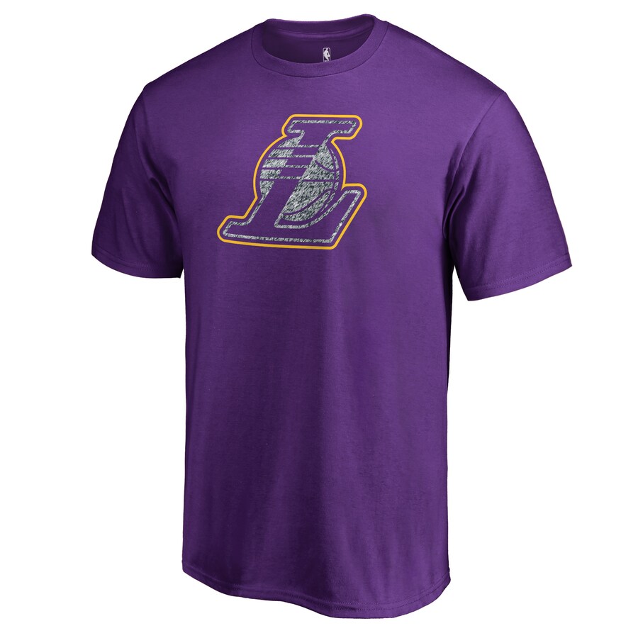 Men's Los Angeles Lakers Purple Static Logo T-Shirt - Puhuasuan
