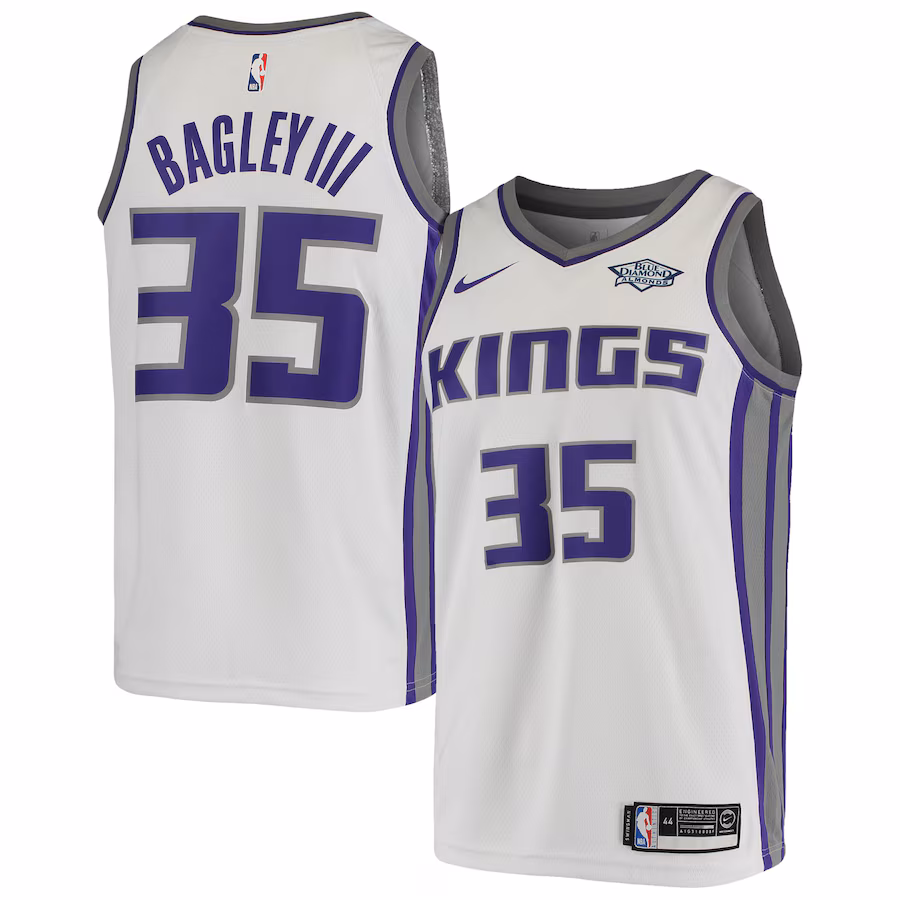Men's Sacramento Kings Marvin Bagley III Nike White Swingman Player Jersey - Association Edition - Puhuasuan