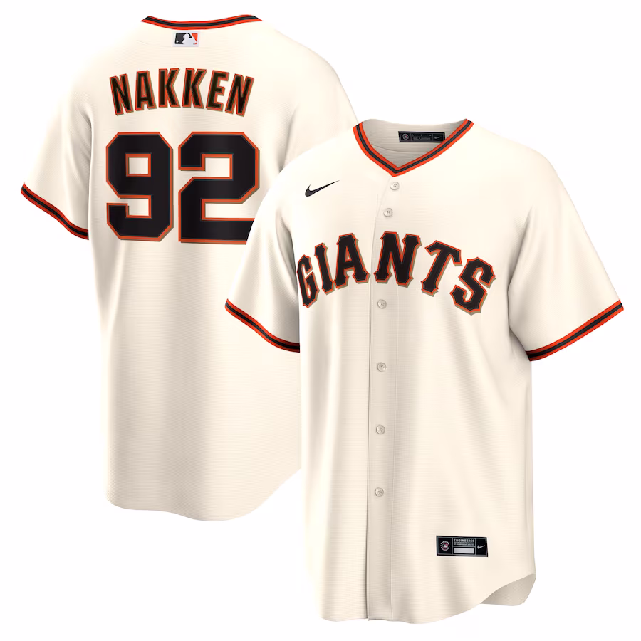 Men's San Francisco Giants Alyssa Nakken Nike Cream Home Replica Player Jersey - Puhuasuan