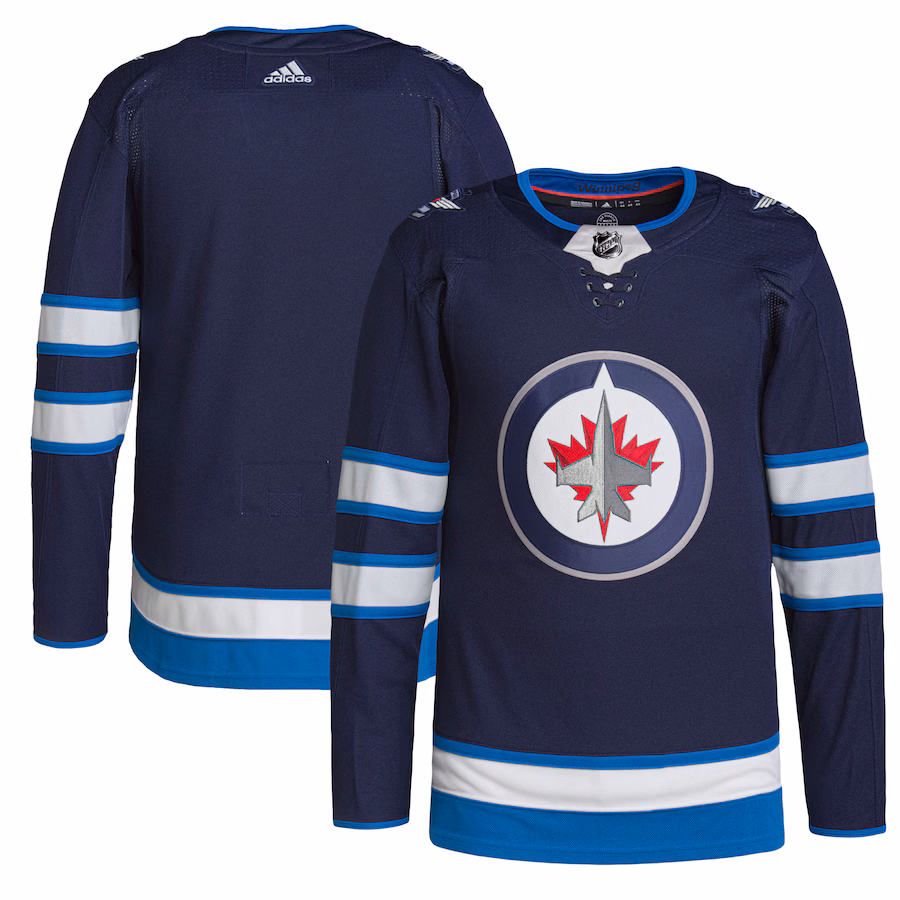 Men's Winnipeg Jets adidas Navy Home Authentic Jersey - Puhuasuan
