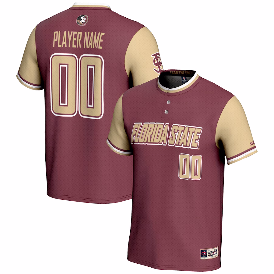 Florida State Seminoles GameDay Greats Unisex  NIL Pick-A-Player Lightweight Softball Jersey �?Garnet - Puhuasuan