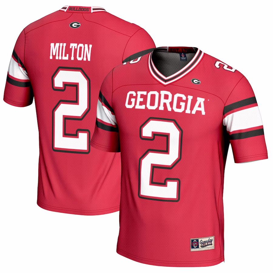Kendall Milton Georgia Bulldogs GameDay Greats NIL Player Football Jersey - Red - Puhuasuan
