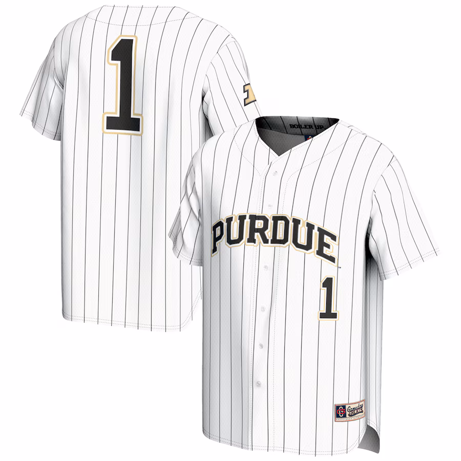 Unisex GameDay Greats #1 White Purdue Boilermakers Lightweight Baseball Jersey - Puhuasuan