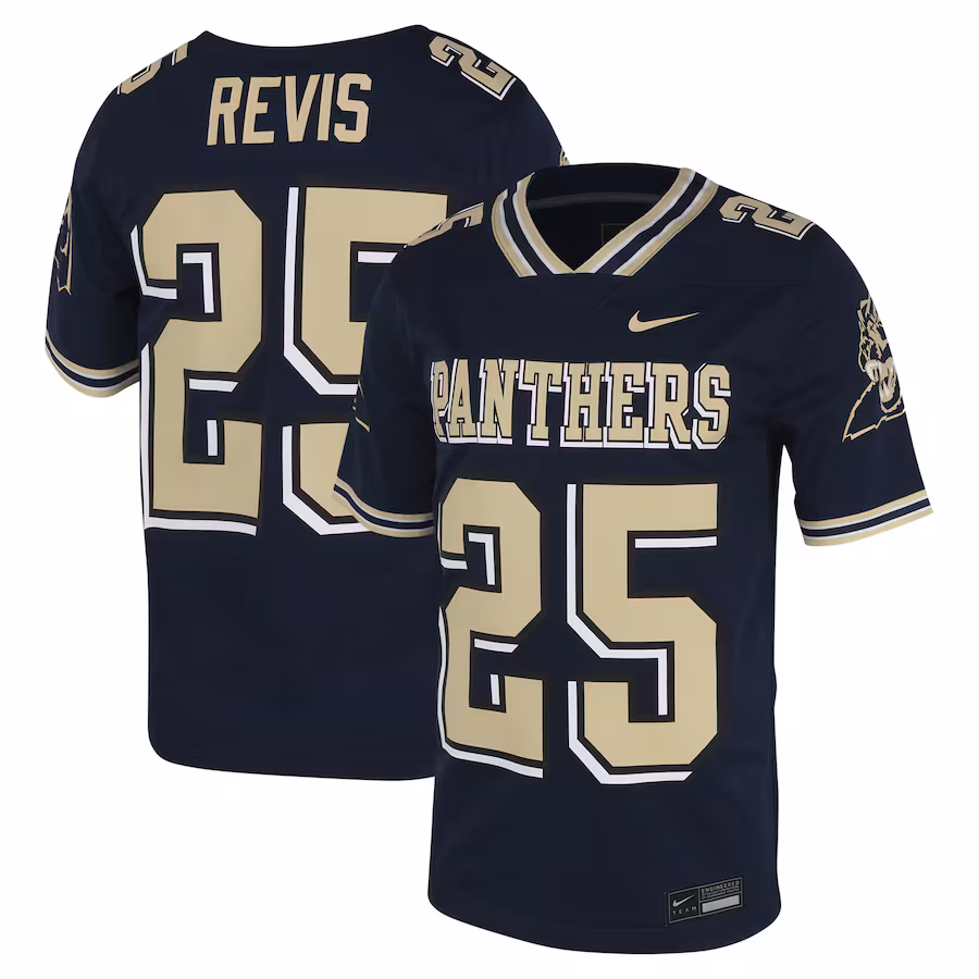 Men's Nike Darrelle Revis Navy Pitt Panthers Replica Untouchable Jersey - Puhuasuan