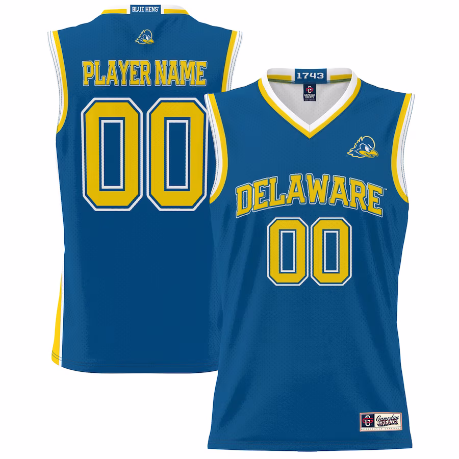 Delaware Fightin' Blue Hens GameDay Greats Youth NIL Pick-A-Player Lightweight Basketball Jersey - Royal - Puhuasuan