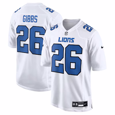 Men's Detroit Lions Jahmyr Gibbs Nike White Tundra Fashion Game Jersey - Puhuasuan