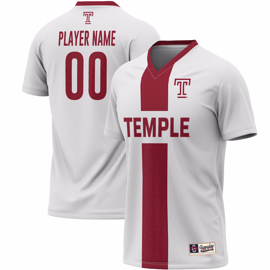Temple Owls GameDay Greats NIL Pick-A-Player Lightweight Soccer Jersey - White - Puhuasuan