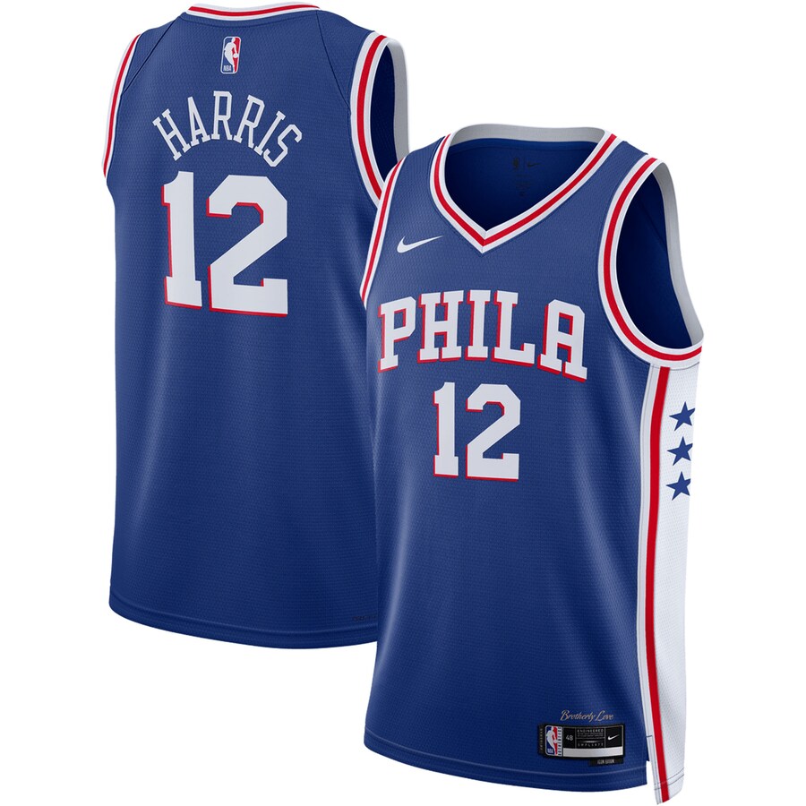 Unisex Philadelphia 76ers Tobias Harris Nike Royal Swingman Jersey - Icon Edition - Puhuasuan