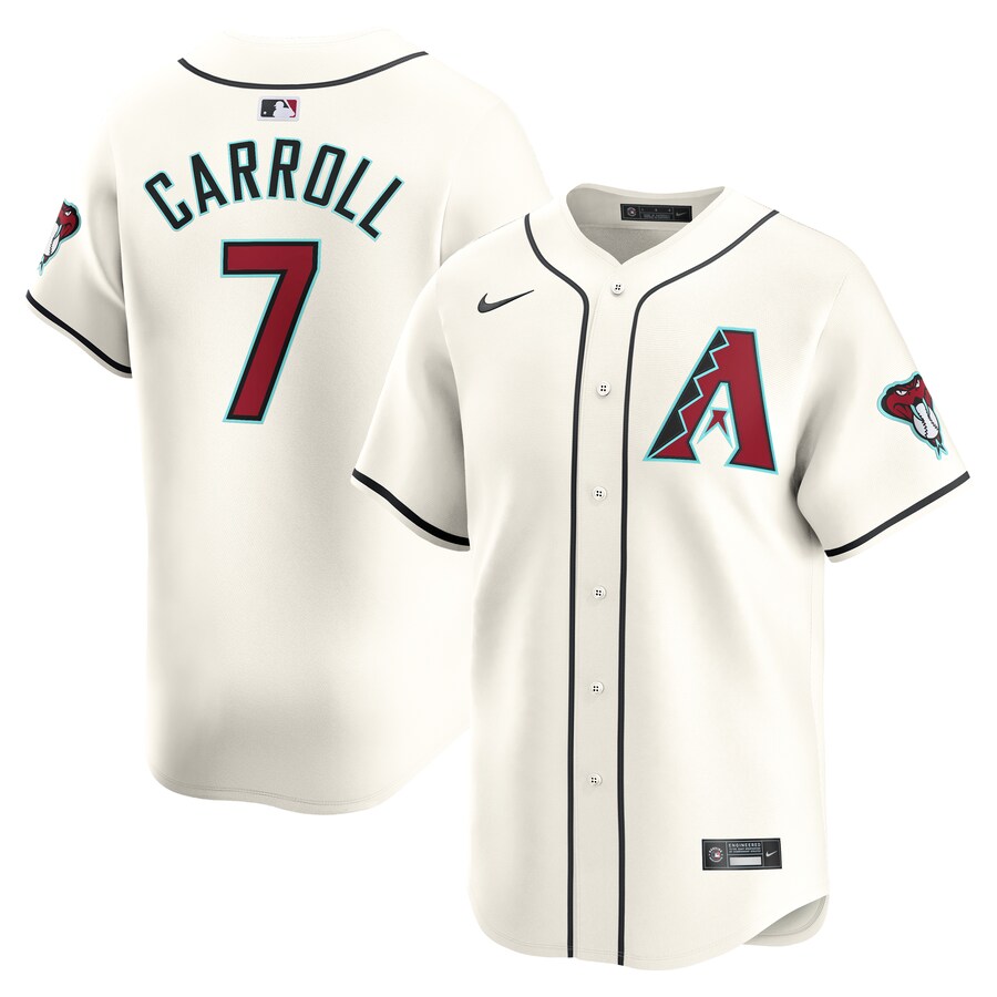 Youth Arizona Diamondbacks Corbin Carroll Nike White Home Limited Player Jersey - Puhuasuan