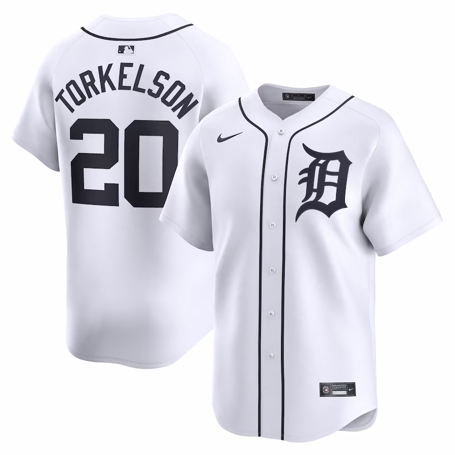 Men's Detroit Tigers Spencer Torkelson Nike White Home Limited Player Jersey - Puhuasuan