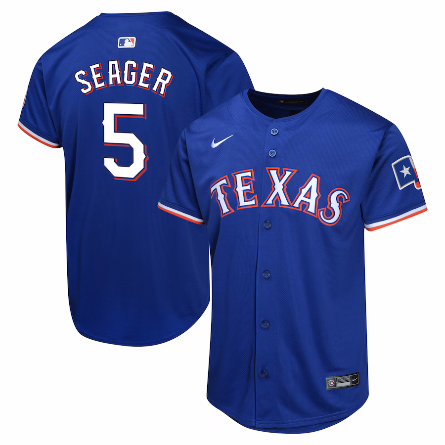 Youth Texas Rangers Corey Seager Nike Royal Alternate Limited Player Jersey - Puhuasuan