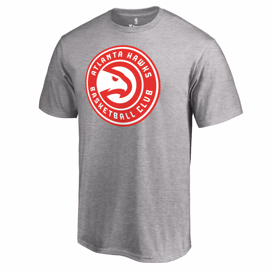 Men's Atlanta Hawks Heather Gray Primary Logo T-Shirt - Puhuasuan