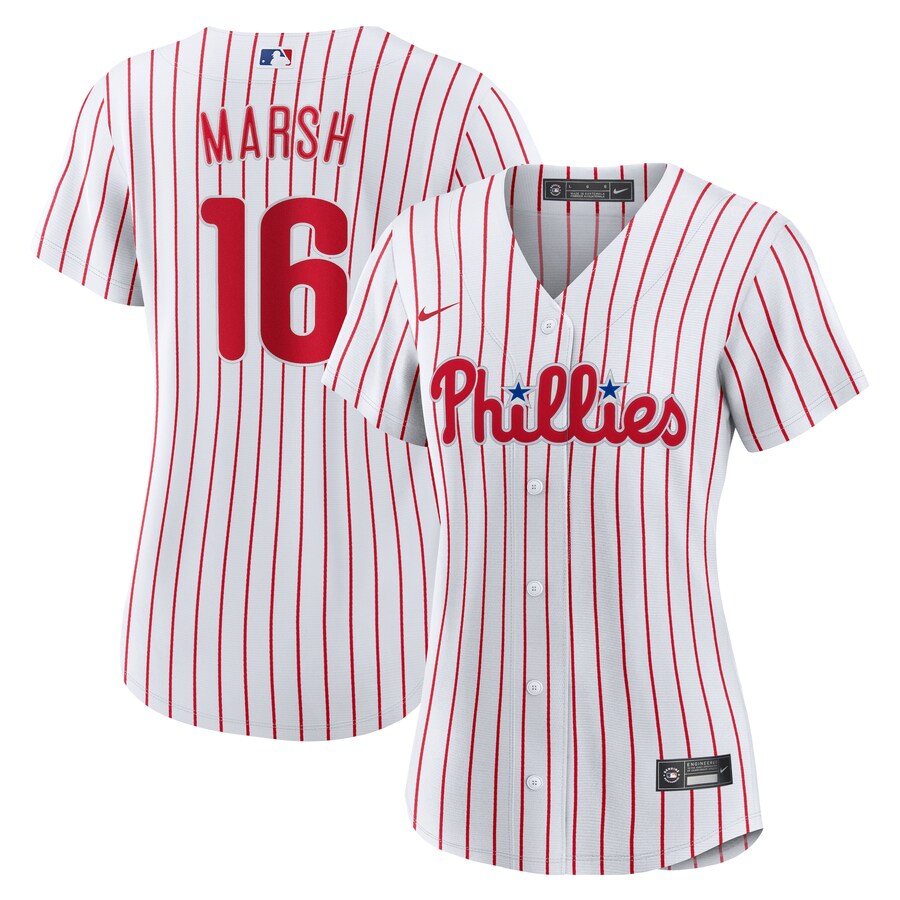 Women's Philadelphia Phillies Brandon Marsh Nike White Home Replica Jersey - Puhuasuan