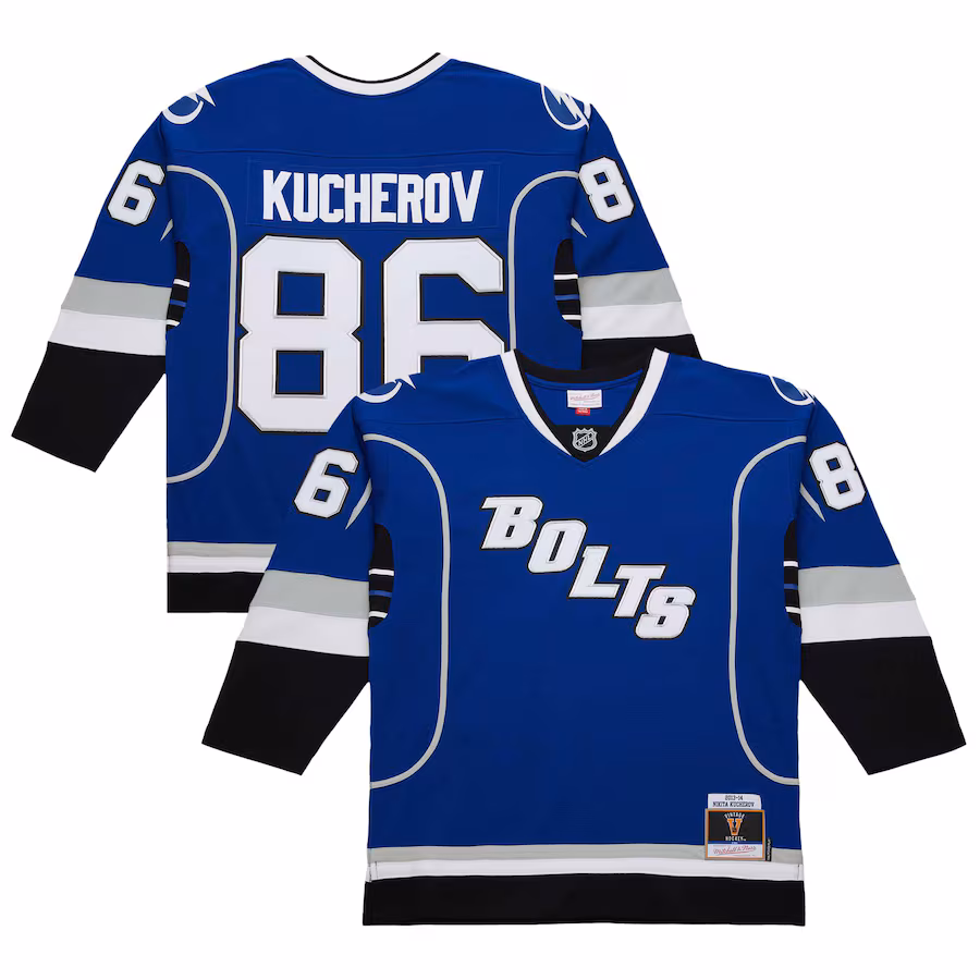 Men's Tampa Bay Lightning Nikita Kucherov Blue 2013-14 Power Play Jersey - Puhuasuan