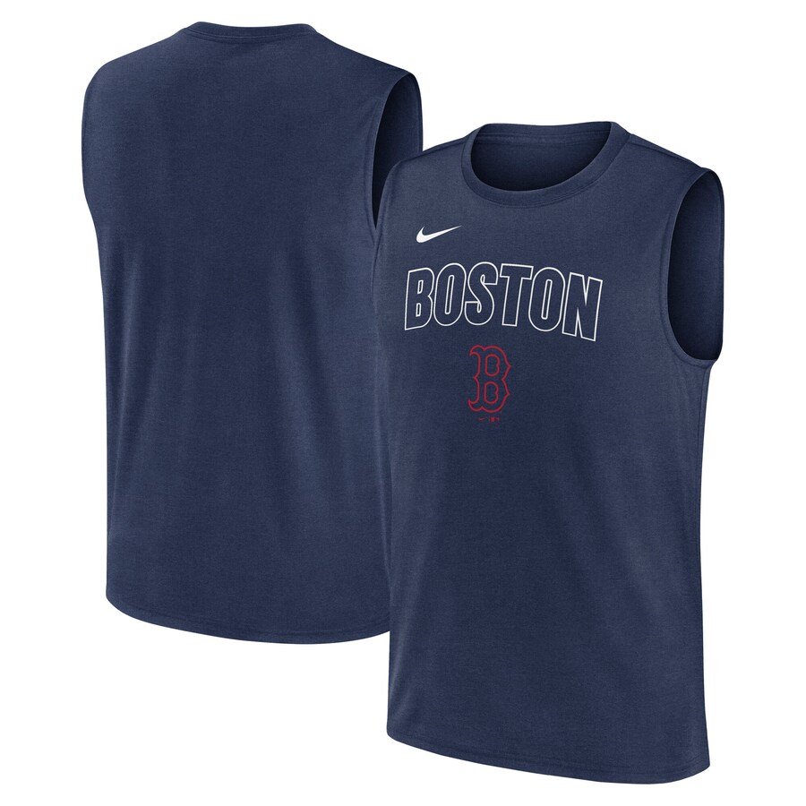 Men's Boston Red Sox Nike Navy Knockout Performance Muscle Tank Top - Puhuasuan
