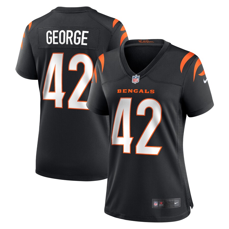 Women's Cincinnati Bengals Allan George Nike Black Game Player Jersey - Puhuasuan