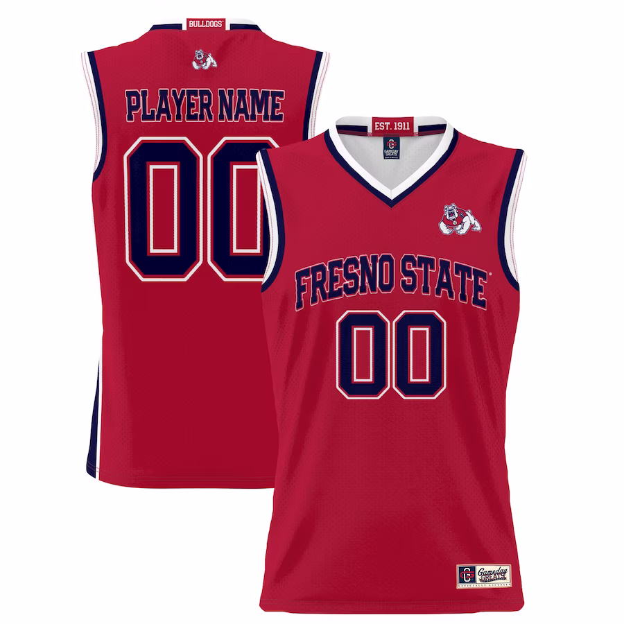 Fresno State Bulldogs GameDay Greats Youth NIL Pick-A-Player Lightweight Basketball Jersey - Red - Puhuasuan