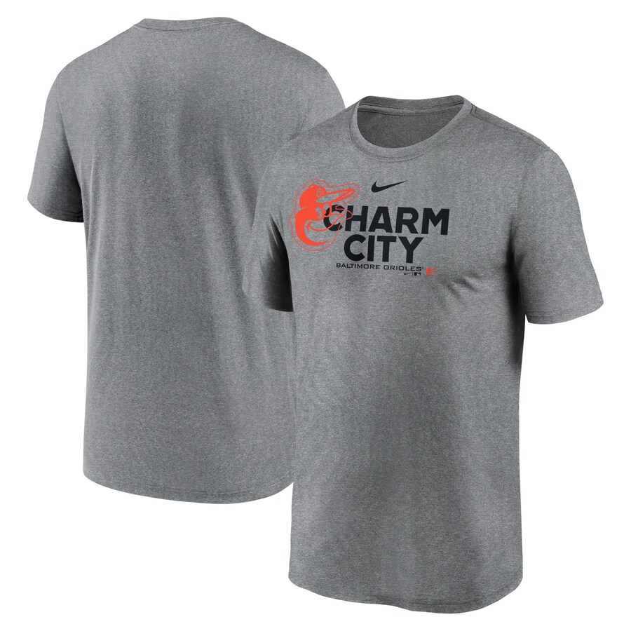 Men's Baltimore Orioles Nike Heathered Charcoal Local Rep Legend Performance T-Shirt - Puhuasuan