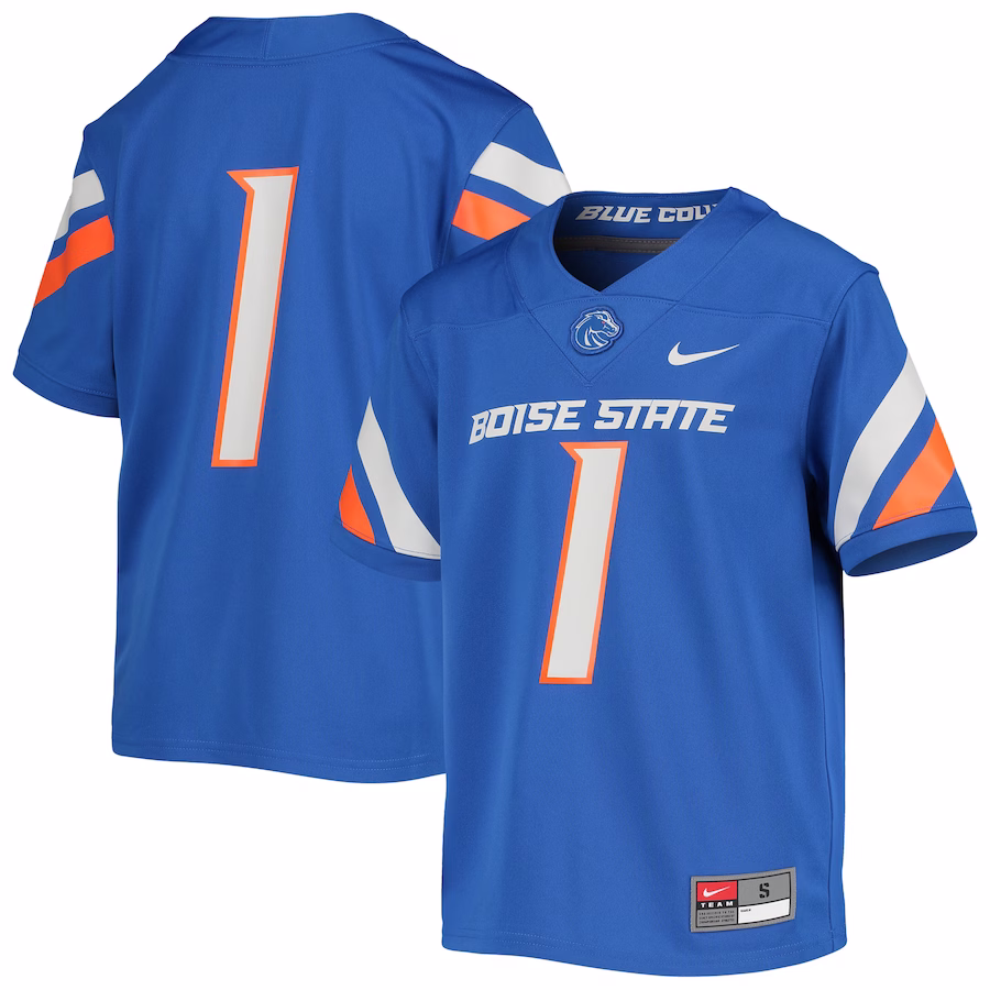 #1 Boise State Broncos Nike Youth Untouchable Football Jersey - Royal - Puhuasuan