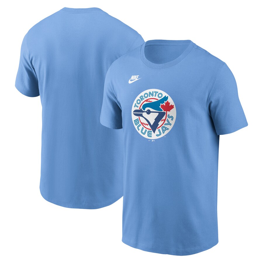 Men's Toronto Blue Jays Nike Powder Blue Cooperstown Collection Team Logo T-Shirt - Puhuasuan