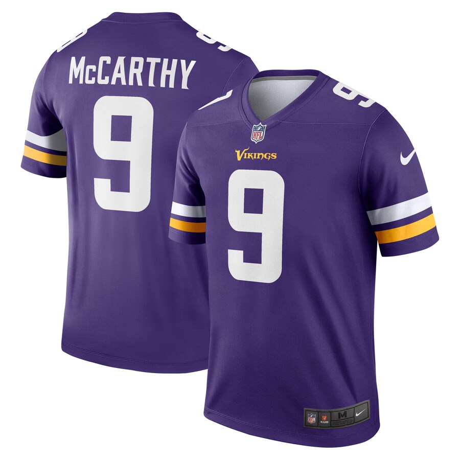 Men's Minnesota Vikings J.J. McCarthy Nike Purple Team Legend Player Performance Jersey - Puhuasuan