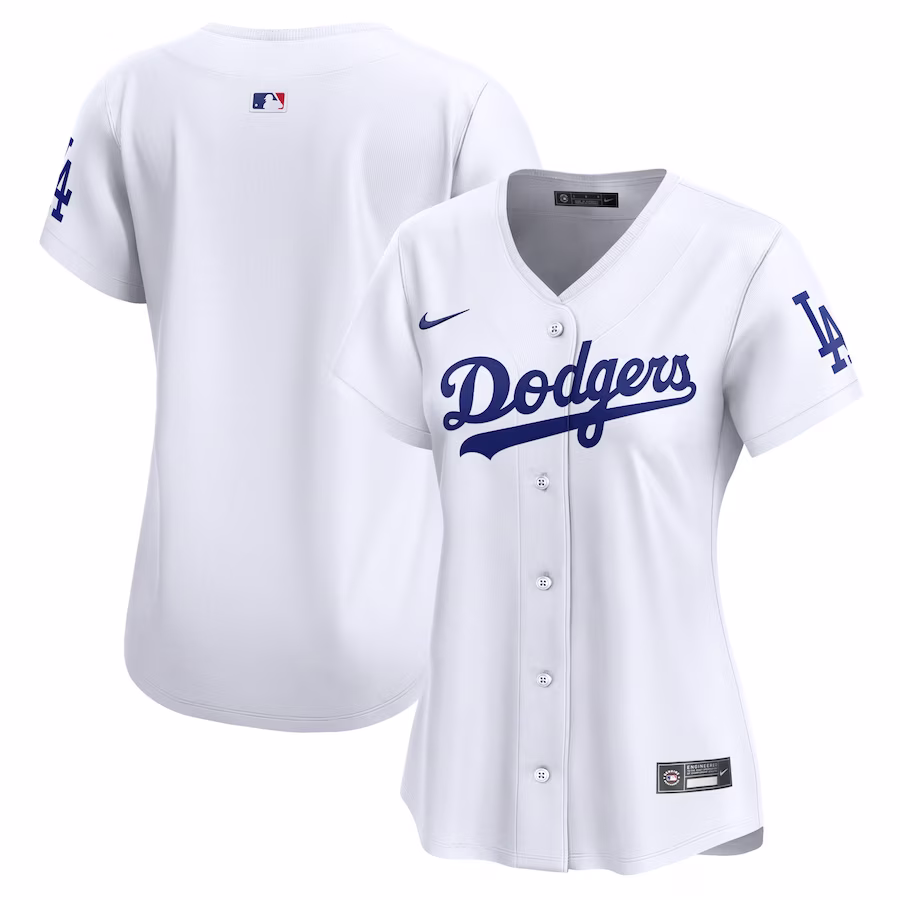 Women's Los Angeles Dodgers Nike White Home Limited Jersey - Puhuasuan