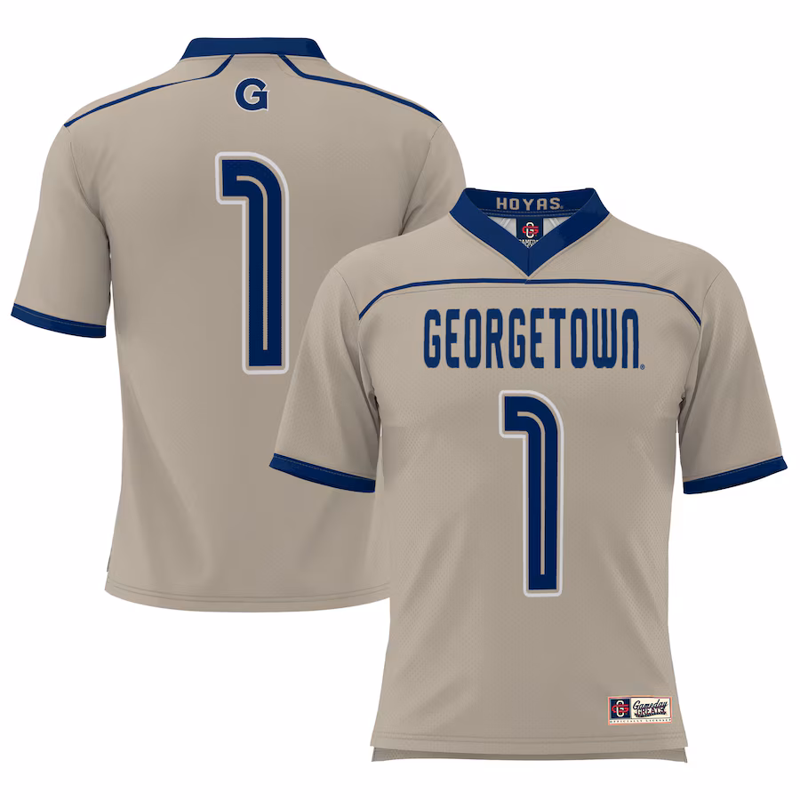 Georgetown Hoyas GameDay Greats #1 Lightweight Lacrosse Jersey - Gray - Puhuasuan