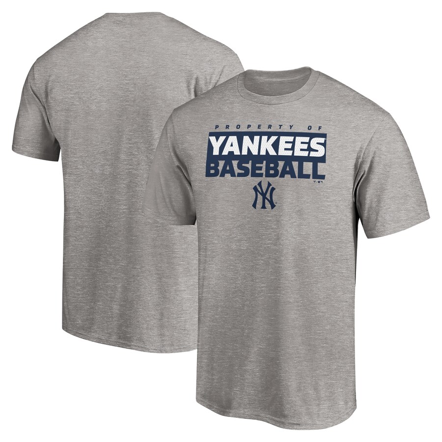 Men's New York Yankees Heather Gray Gain Ground T-Shirt - Puhuasuan