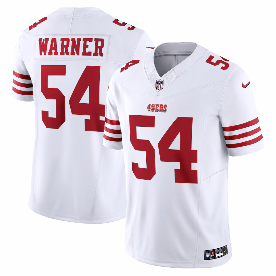 Men's San Francisco 49ers Fred Warner Nike White Vapor F.U.S.E. Limited Jersey - Puhuasuan