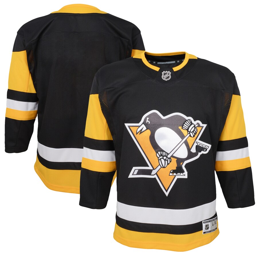 Youth Pittsburgh Penguins Black Home Premier Blank Jersey - Puhuasuan