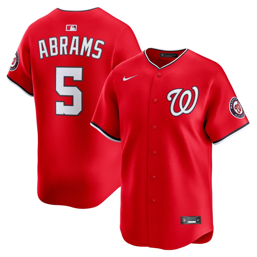 Men's Washington Nationals CJ Abrams Nike Red 2nd Alternate Limited Player Jersey - Puhuasuan
