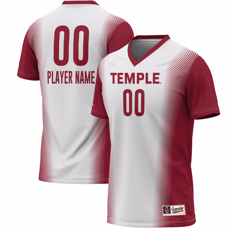 Temple Owls GameDay Greats Youth NIL Pick-A-Player Lightweight Women's Soccer Jersey - White - Puhuasuan