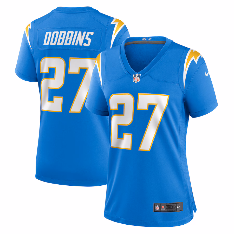 Women's Los Angeles Chargers J.K. Dobbins Nike  Powder Blue Team Game Jersey - Puhuasuan