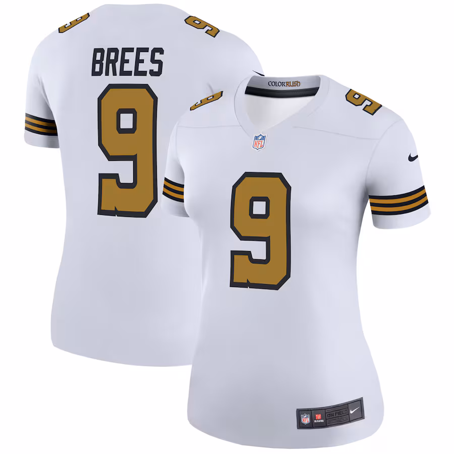 Women's New Orleans Saints Drew Brees Nike White Color Rush Legend Jersey - Puhuasuan