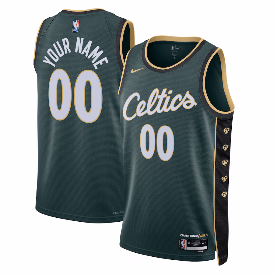 Unisex Boston Celtics Nike Kelly Green 2022/23 Swingman Custom Jersey - City Edition - Puhuasuan