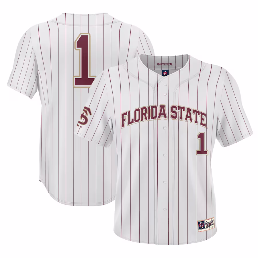 #1 Florida State Seminoles GameDay Greats Lightweight Baseball Jersey - White - Puhuasuan