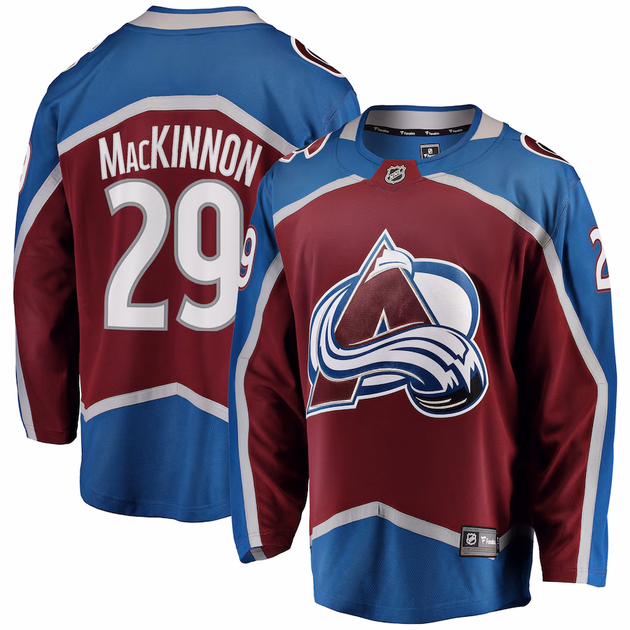 Men's Colorado Avalanche Nathan MacKinnon Fanatics Burgundy Breakaway Player Jersey - Puhuasuan