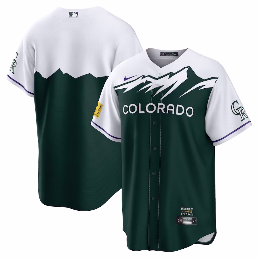 Men's Colorado Rockies Nike Green City Connect Replica Team Jersey - Puhuasuan