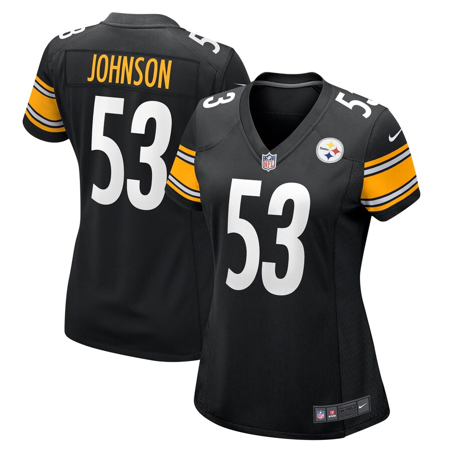 Women's Pittsburgh Steelers Kyron Johnson Nike  Black  Game Jersey - Puhuasuan