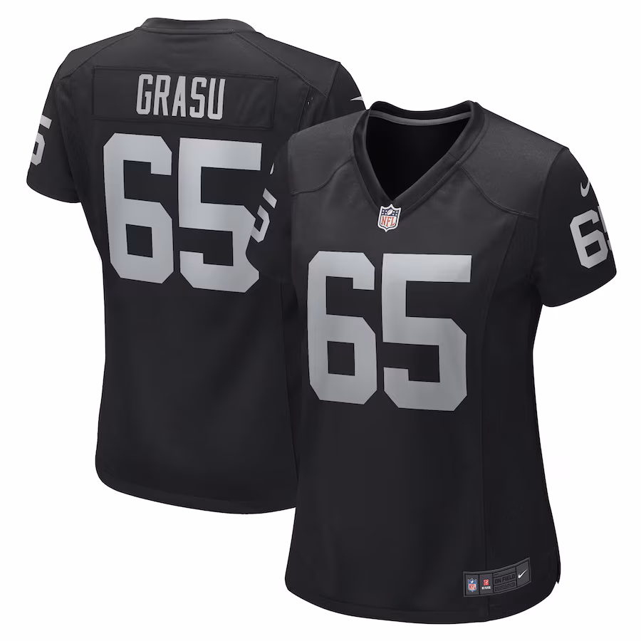 Women's Las Vegas Raiders Hroniss Grasu Nike Black Game Player Jersey - Puhuasuan