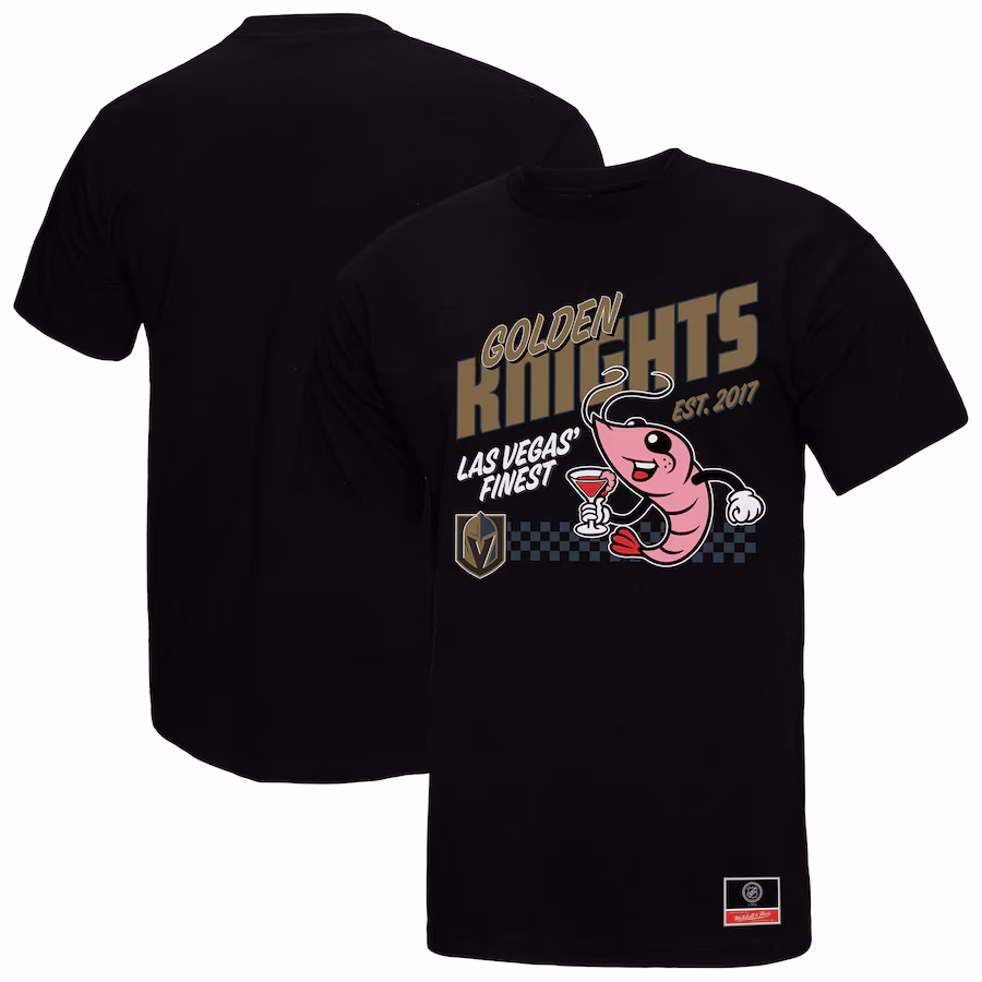 Men's Vegas Golden Knights Mitchell & Ness Black Local Food T-Shirt - Puhuasuan