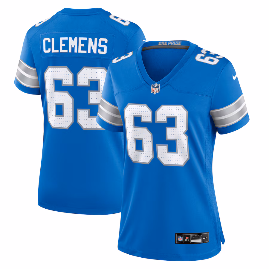 Women's Detroit Lions Duke Clemens Nike  Blue Game Jersey - Puhuasuan